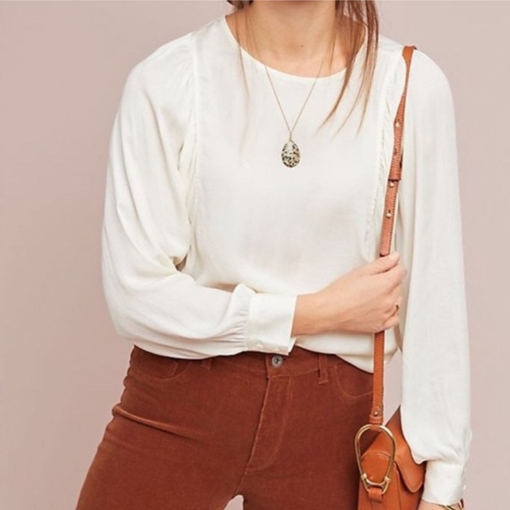 Anthropologie Dolan Chic Cream Women's Blouse